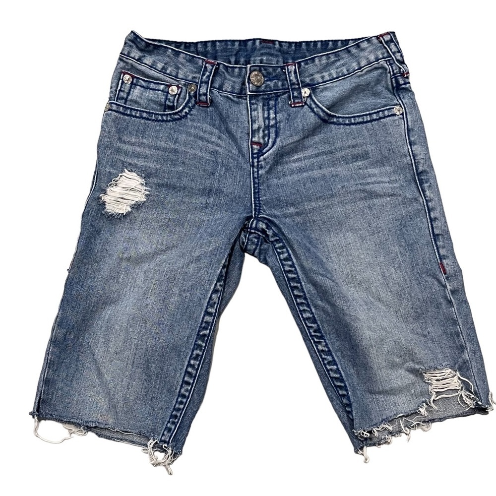 Girl’s True Religion Denim Cutoff Bermuda Shorts